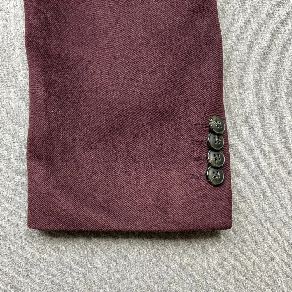 Haggar Two Button Purple Blazer Mens 42R Fall Wedding Double Vented